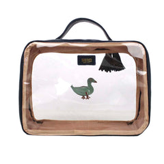Necessaire Crystal M Patinho Vintage em Couro e Vinil Personalizado