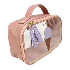 Necessaire Crystal P Gelato em Couro e Vinil Personalizado