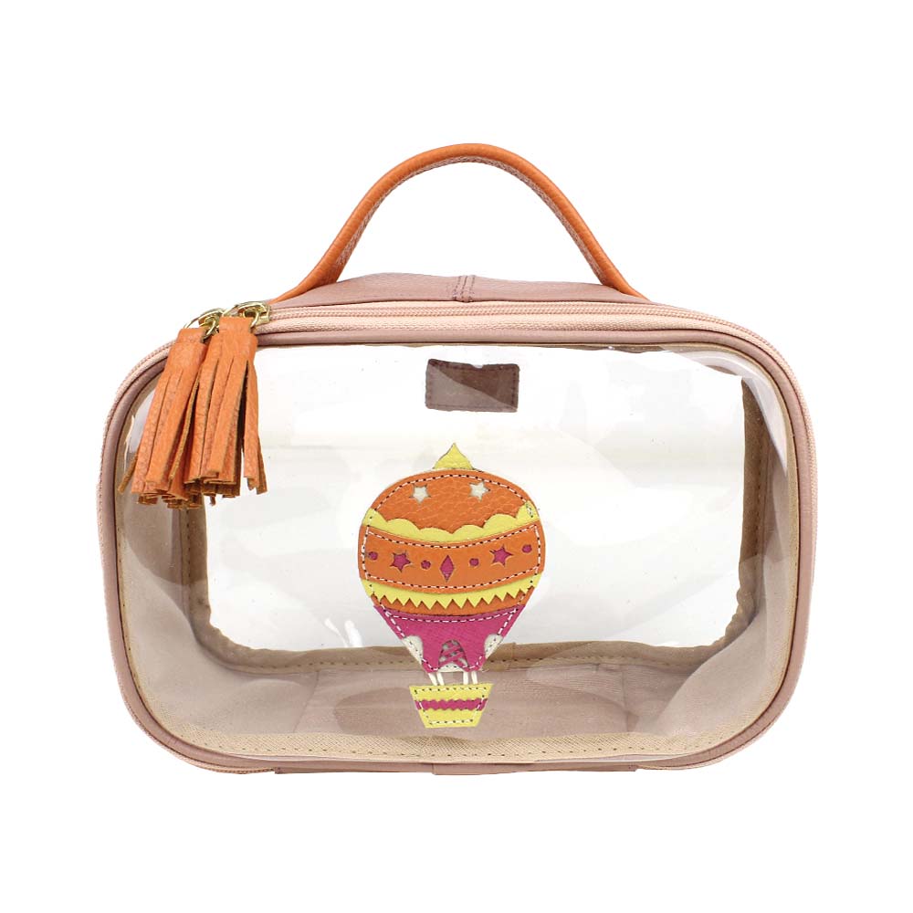 Necessaire Crystal P Balão Sarah em Couro e Vinil Personalizado