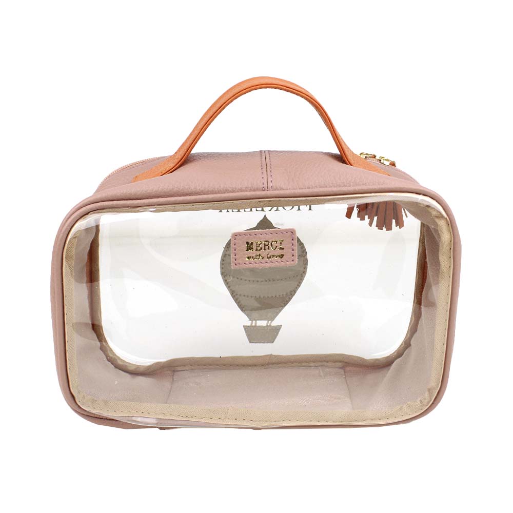 Necessaire Crystal P Balão Sarah em Couro e Vinil Personalizado