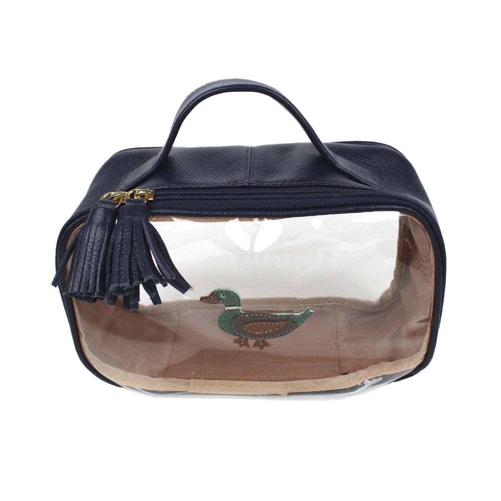 Necessaire Crystal P Patinho Vintage em Couro e Vinil Personalizado