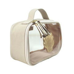 Necessaire Crystal P Concha em Couro e Vinil Personalizado