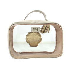 Necessaire Crystal P Concha em Couro e Vinil Personalizado