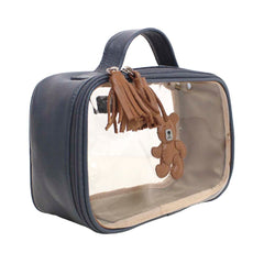 Necessaire Crystal P Urso Teddy em Couro e Vinil