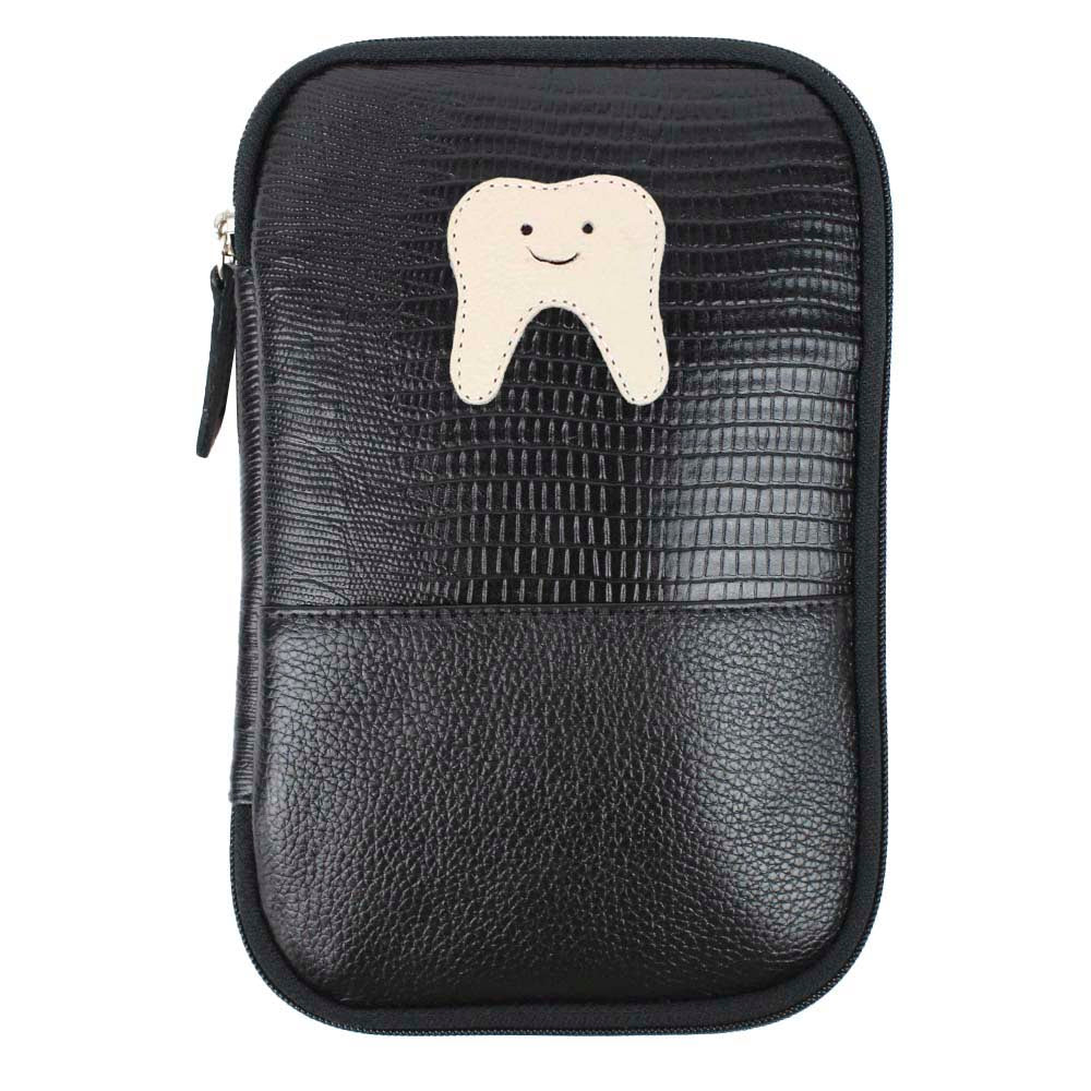 Necessaire Dental Masculina Preto Paris com Preto Liso Pronta Entrega