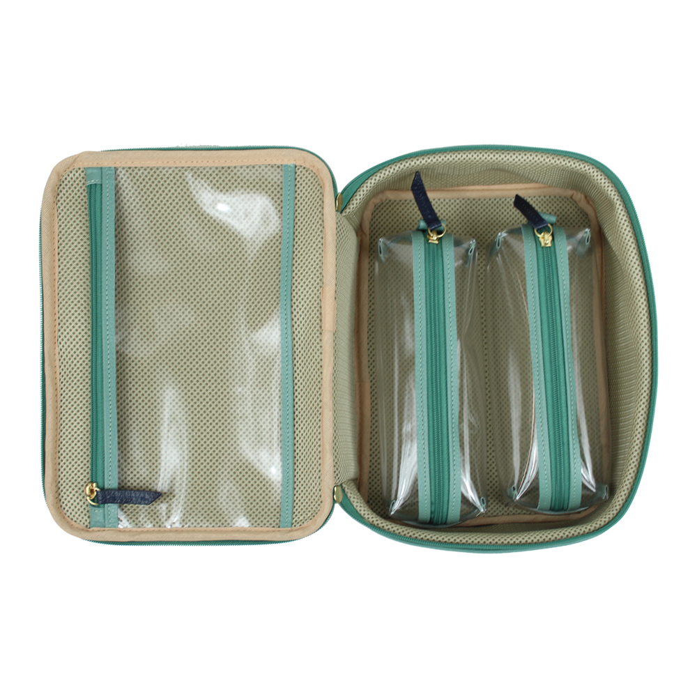 Necessaire Sarah Jade com Marinho Liso Pronta Entrega