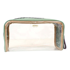 Necessaire Betina Babado G  em Vinil e Couro Personalizado