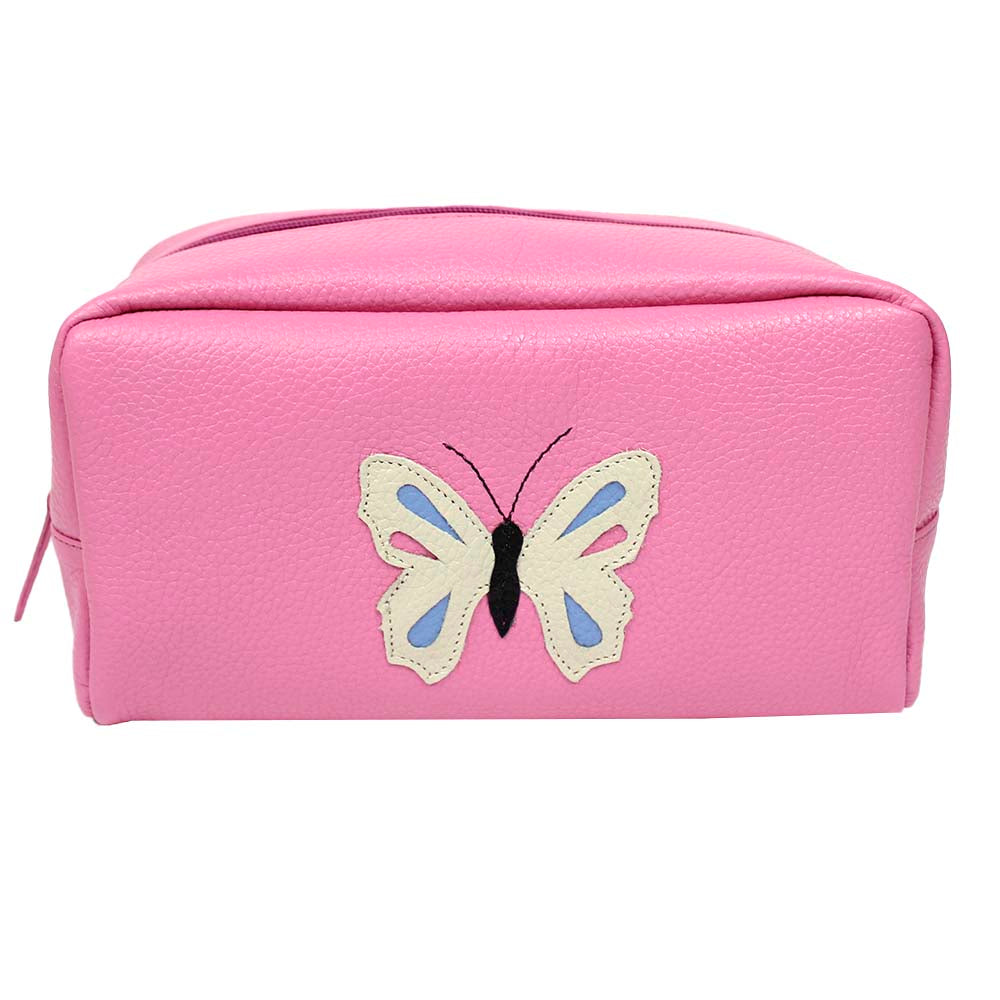 Necessaire Borboleta G em Couro Personalizado