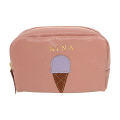 Necessaire Little Gelato P em Couro Personalizado