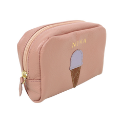 Necessaire Little Gelato P em Couro Personalizado