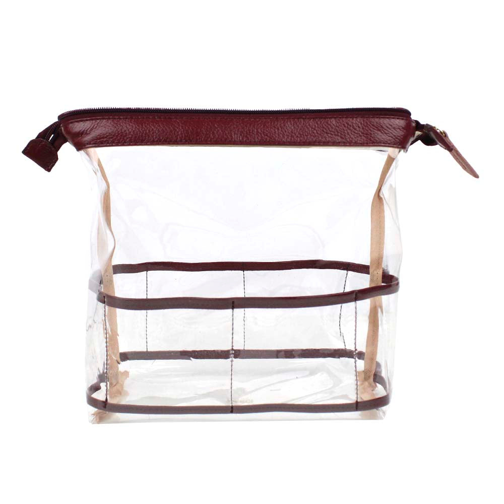 Necessaire Jasmin G Burgundy Liso com Algodão Doce Liso Pronta Entrega