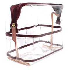 Necessaire Jasmin G Burgundy Liso com Algodão Doce Liso Pronta Entrega