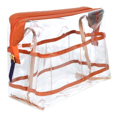 Necessaire Jasmin G Tangerina Liso com Purple Pronta Entrega