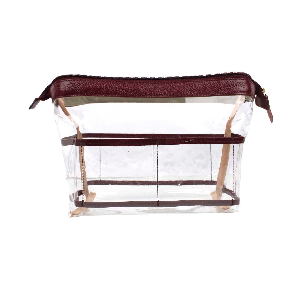Necessaire Jasmin M Burgundy Liso com Algodão Doce Liso Pronta Entrega