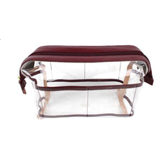 Necessaire Jasmin M Burgundy Liso com Algodão Doce Liso Pronta Entrega