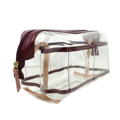Necessaire Jasmin M Burgundy Liso com Algodão Doce Liso Pronta Entrega