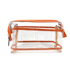 Necessaire Jasmin M Tangerina Liso com Purple Pronta Entrega
