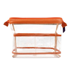 Necessaire Jasmin M Tangerina Liso com Purple Pronta Entrega
