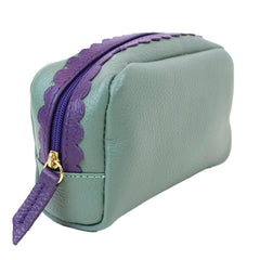 Necessaire Julie Babado P Jade com Purple Pronta Entrega