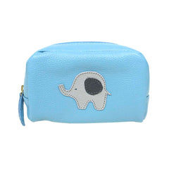 Necessaire P Little Elephant Aqua Liso com Cinza Claro Liso e Chumbo Pronta Entrega