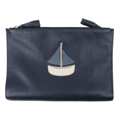 Necessaire Limpo/Usado Barco em Couro Personalizada