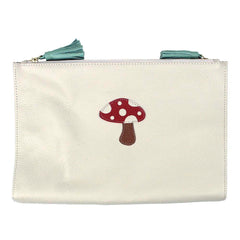 Necessaire Limpo/Usado Cogumelo em Couro Personalizada