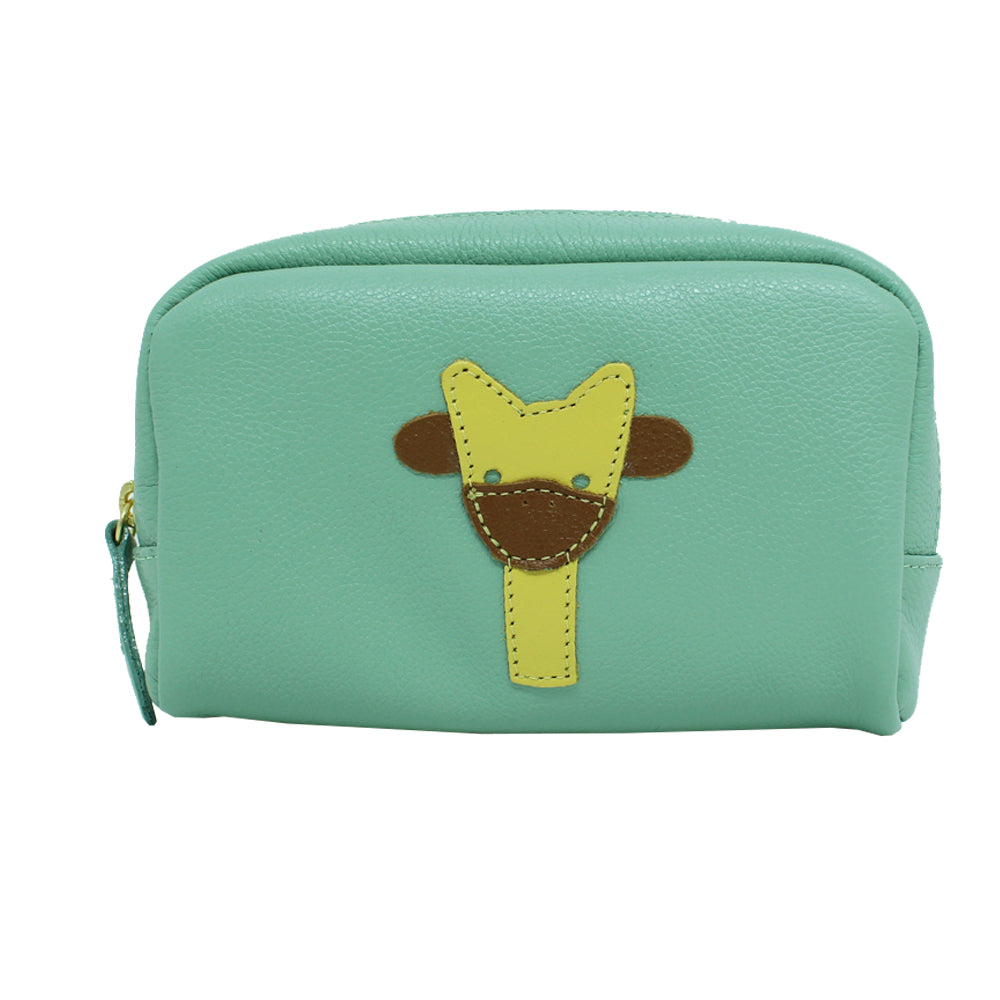 Necessaire Little Giraffe P em Couro Personalizado