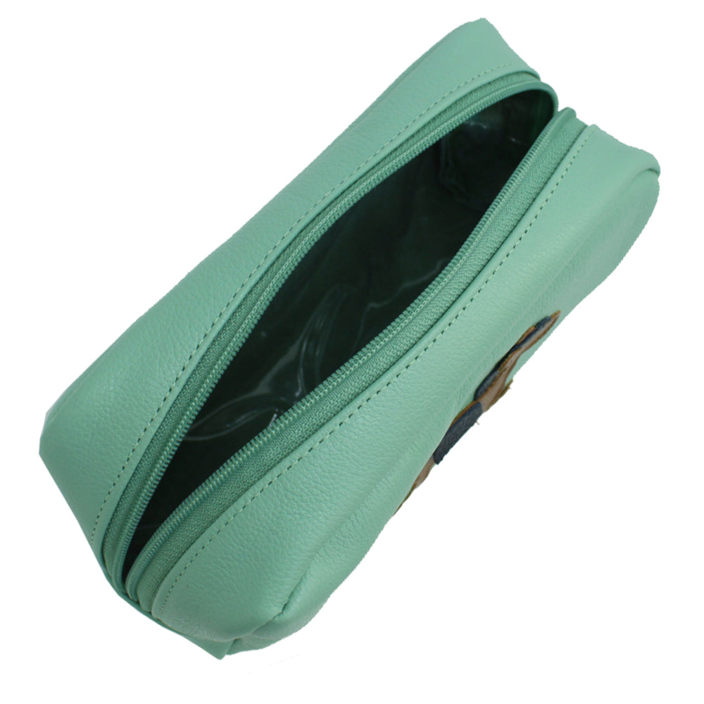 Necessaire G Little Horse Menta Liso com Caramelo Liso e Marinho Liso Pronta Entrega
