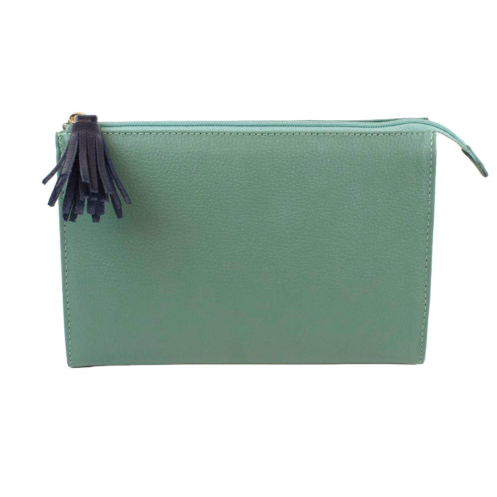 Necessaire Louise M Jade com Marinho Liso Pronta Entrega