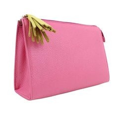 Necessaire Louise M Rosa Orquídea com Lima Liso Pronta Entrega
