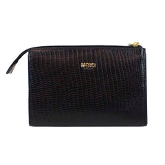 Necessaire Louise P Preto Paris com Off White Liso Pronta Entrega