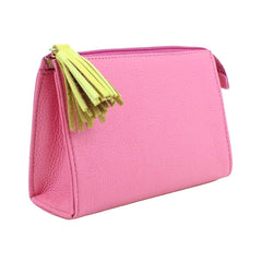 Necessaire Louise P Rosa Orquídea com Lima Liso Pronta Entrega
