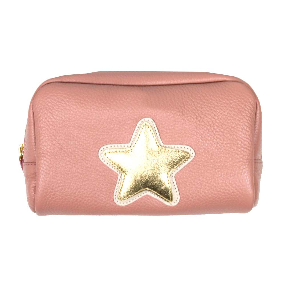 Necessaire M Estrela em Couro Personalizada