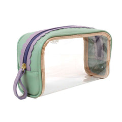 Necessaire Betina Babado M em Vinil e Couro Personalizado