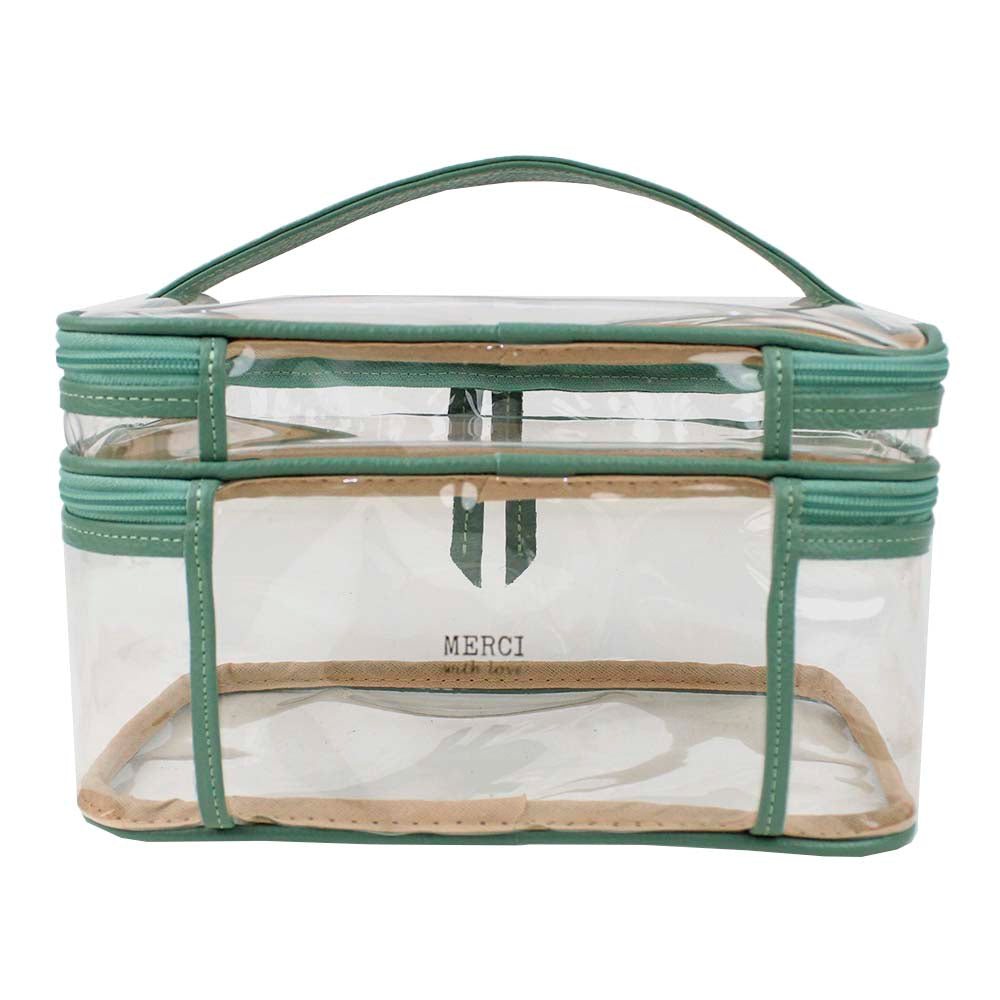 Necessaire Make Dupla Crystal em Couro e Vinil Personalizada