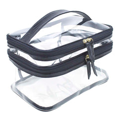 Necessaire Make Dupla Crystal Preto Paris Pronta Entrega