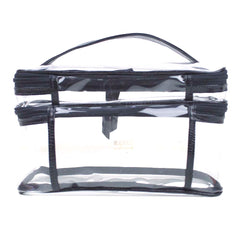 Necessaire Make Dupla Crystal Preto Paris Pronta Entrega
