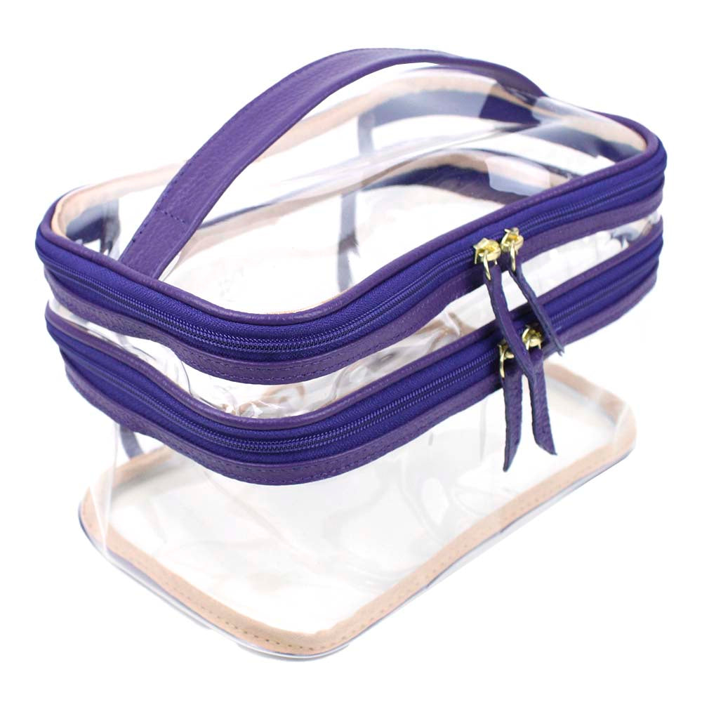 Necessaire Make Dupla Crystal Purple Pronta Entrega