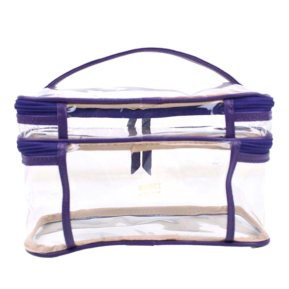 Necessaire Make Dupla Crystal Purple Pronta Entrega