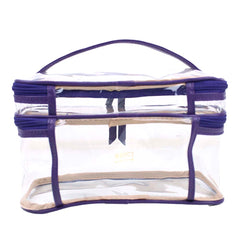 Necessaire Make Dupla Crystal Purple Pronta Entrega