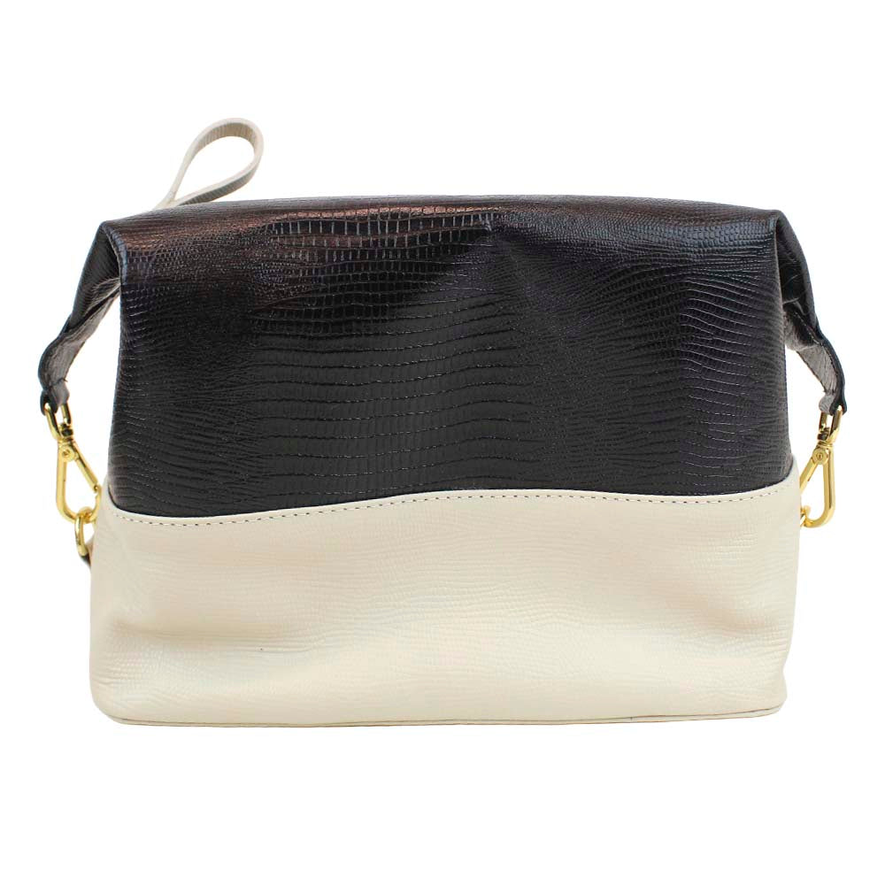 Necessaire Make Up Off White Lesard com Preto Paris Pronta Entrega