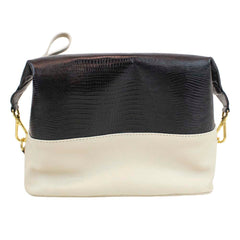 Necessaire Make Up Off White Lesard com Preto Paris Pronta Entrega
