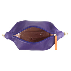 Necessaire Make Up Tangerina Liso com Purple Pronta Entrega
