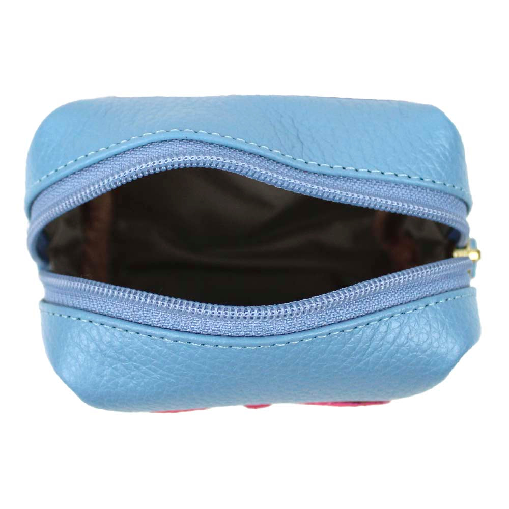 Necessaire Mami Mini Laço Rococó Aqua Liso com Pink Prada