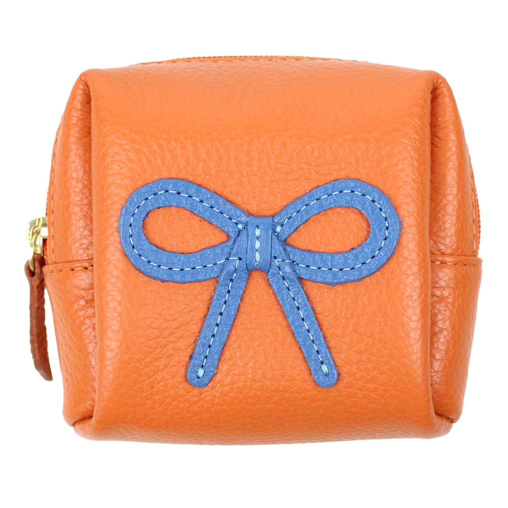 Necessaire Mami Mini Laço Rococó Tangerina Liso com Beach Pronta Entrega