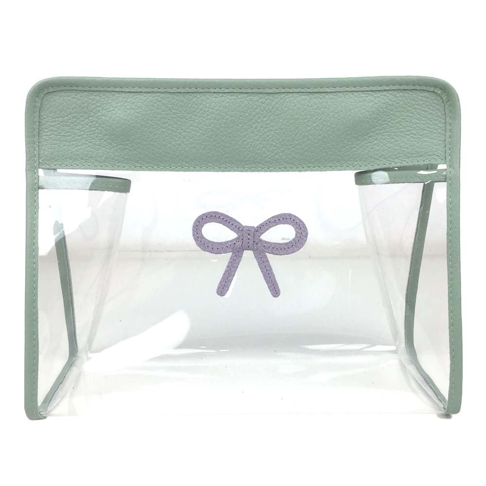 Necessaire Mami Pirâmide Laço Rococó em Couro e Vinil personalizada