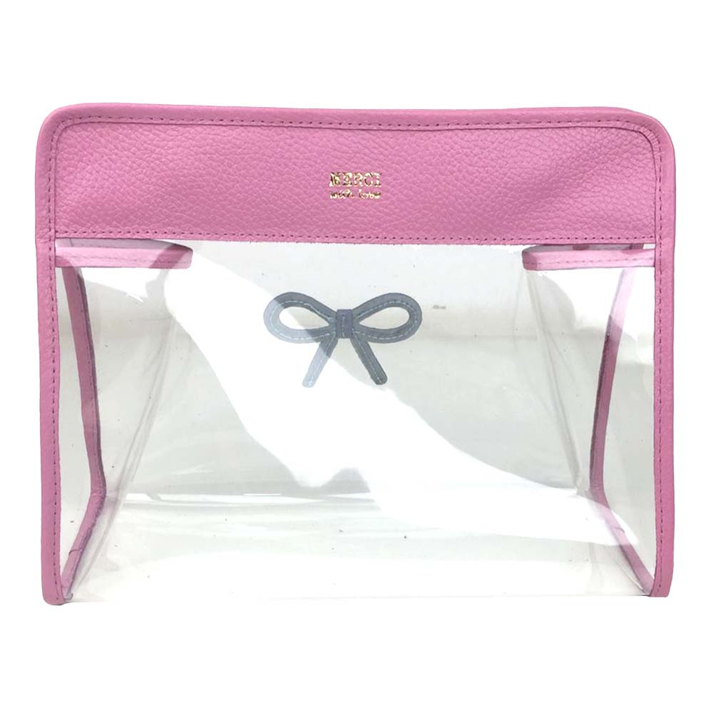 Necessaire Mami Pirâmide Laço Rococó Rosa Orquídea com Sky Pronta Entrega