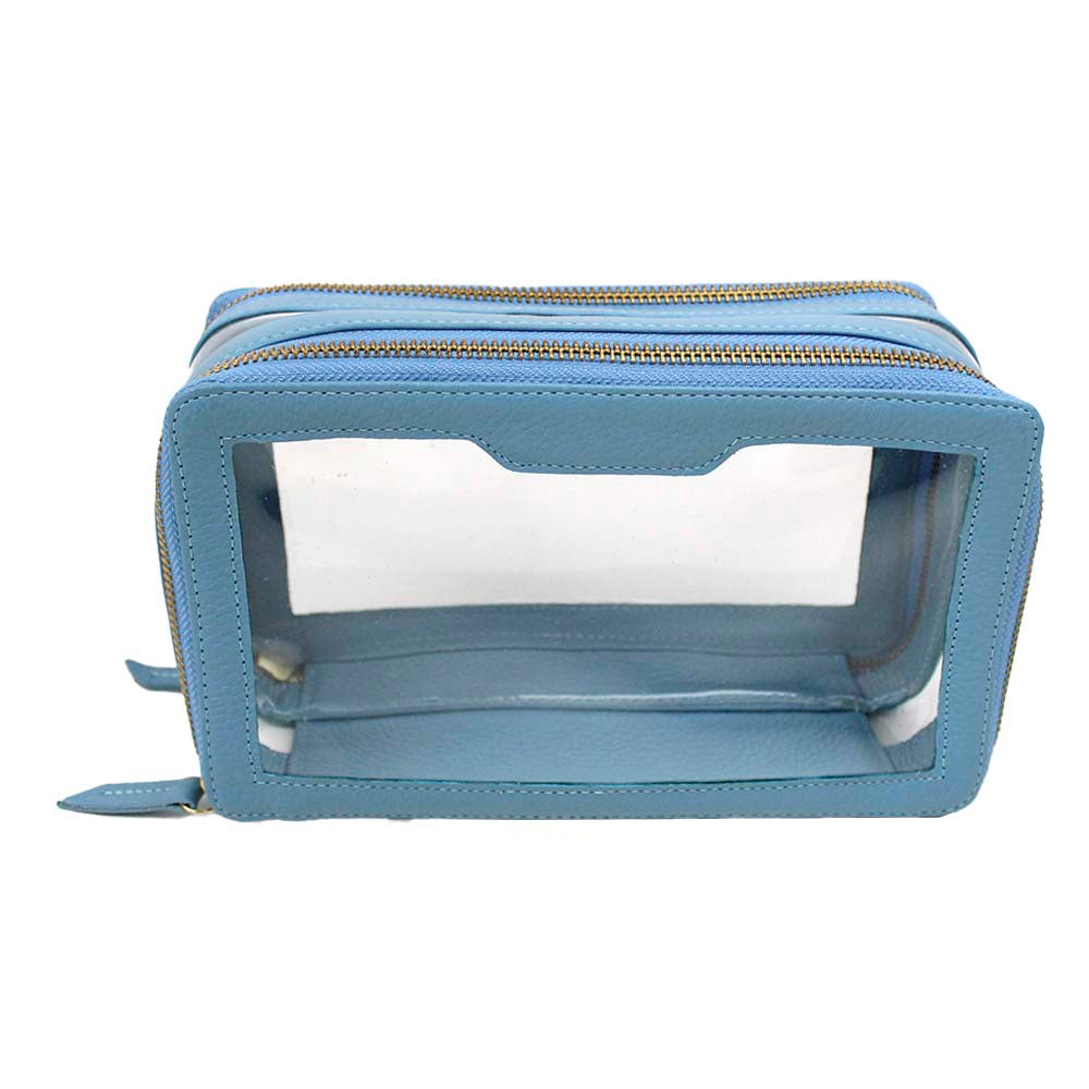 Necessaire Mini Crystal Aqua Liso Pronta Entrega