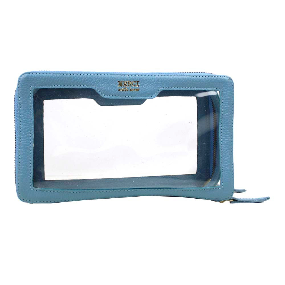 Necessaire Mini Crystal Aqua Liso Pronta Entrega