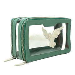 Necessaire Mini Crystal Divino Espírito Santo em Couro Personalizada